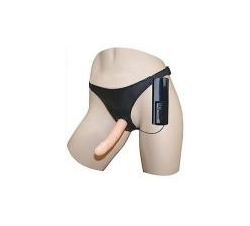  Dominant Submissive Vibrating Strap On - Beige   